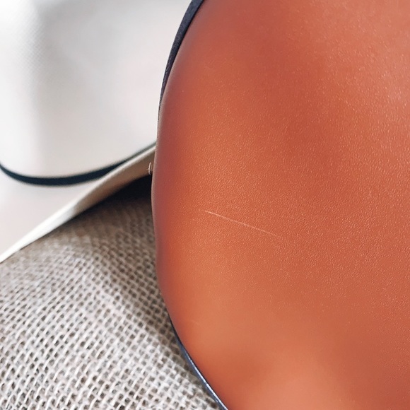 Henri Bendel black tan trim canvas backpack - Picture 13 of 15